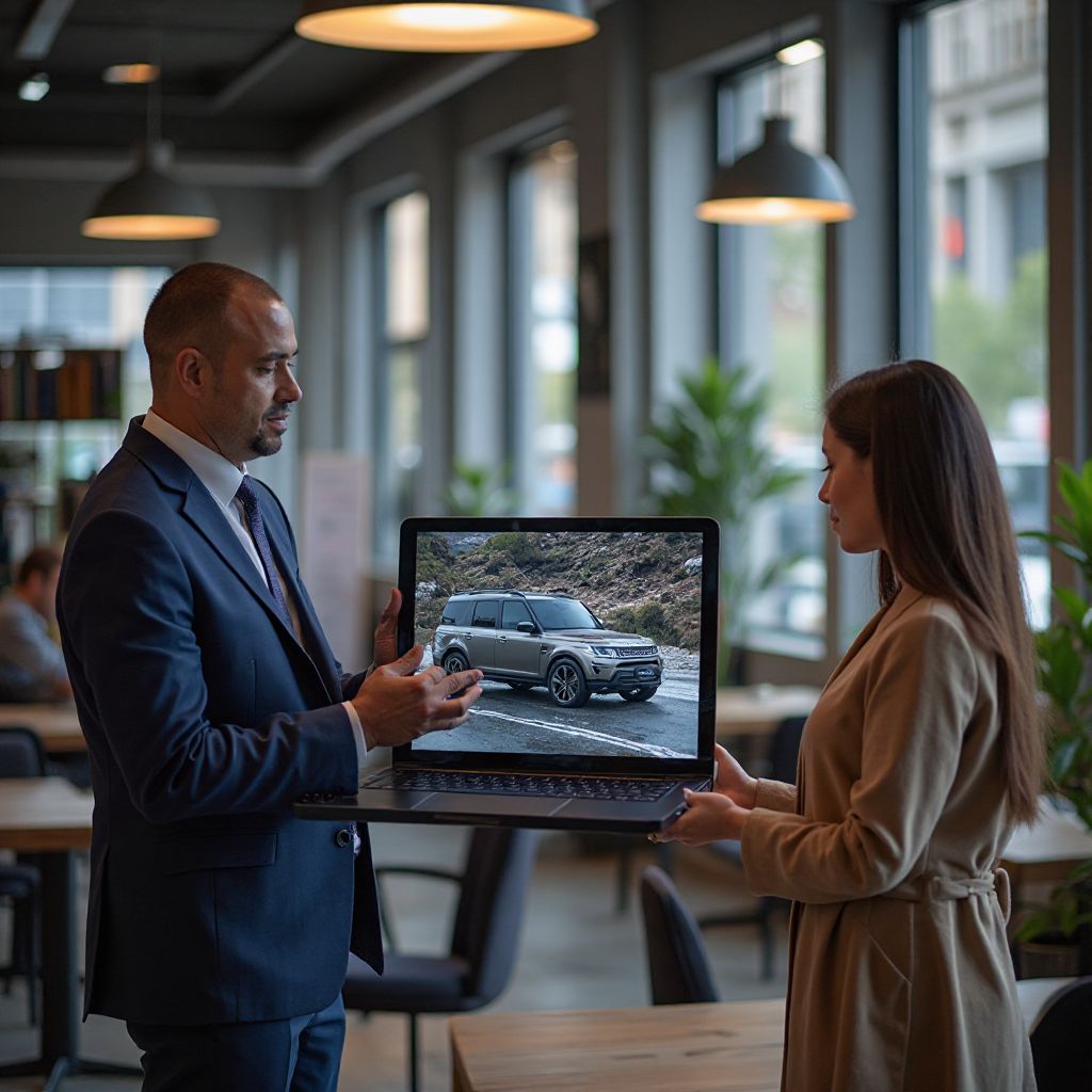 Consultor de AutoSelect mostrando opciones a cliente