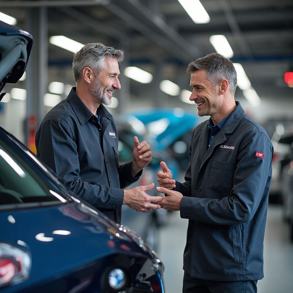 Cliente recibiendo atención postventa premium